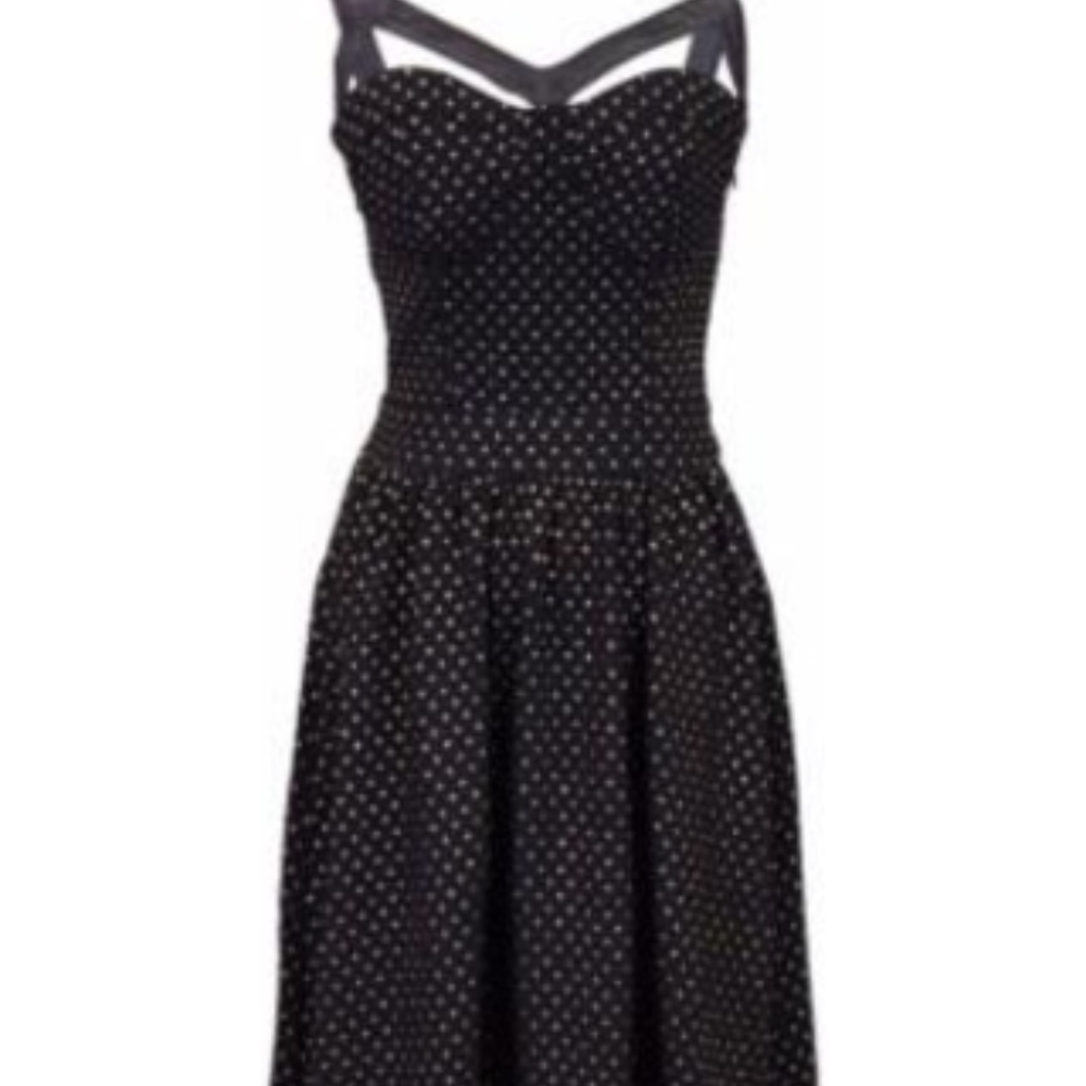 Bustier Style Dress with Faux Leather straps